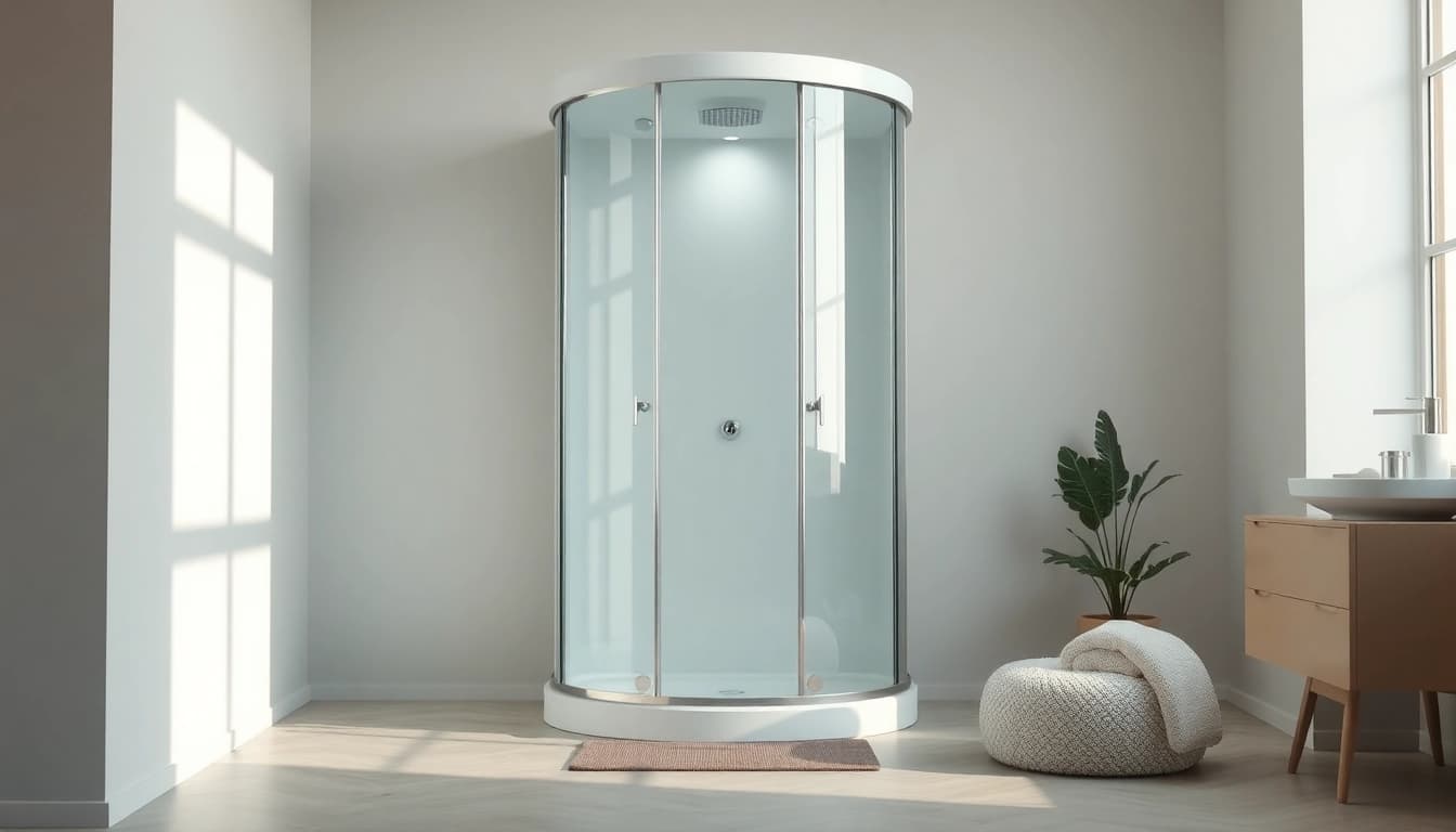 Erleben Sie die stilvolle sonni Duschkabine in einem modernen Badezimmer mit eleganter Einrichtung.