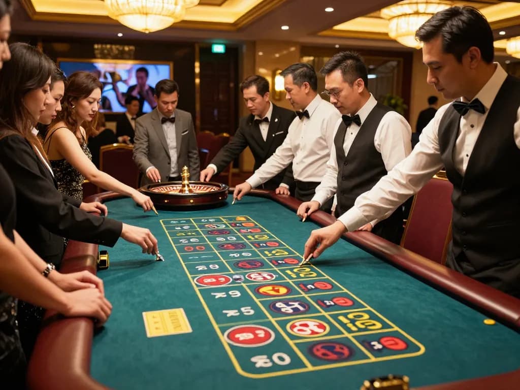 Experience the thrill of roulette at nhà cái uy tín Sunwin with players engaged in strategic bets