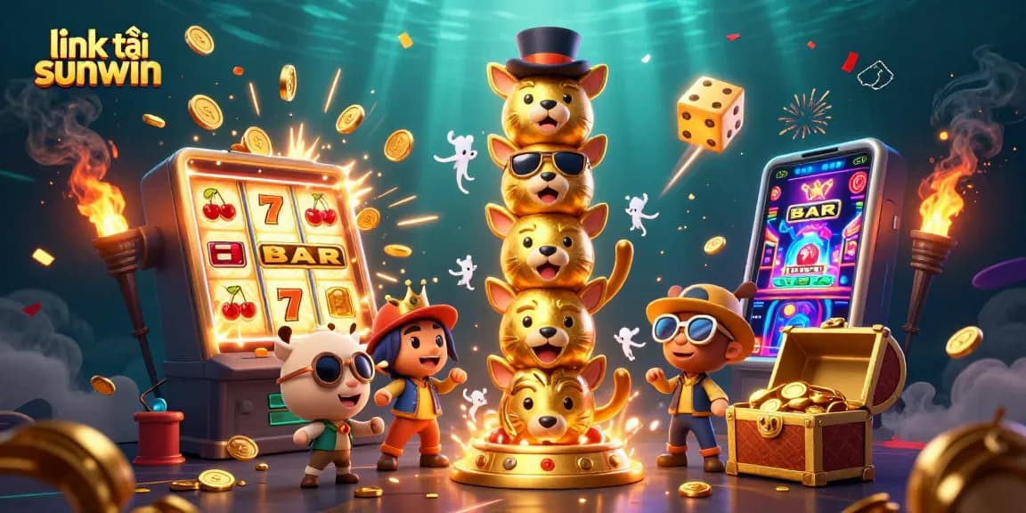 Experience the excitement of link tải sunwin with vibrant casino elements and dynamic characters.