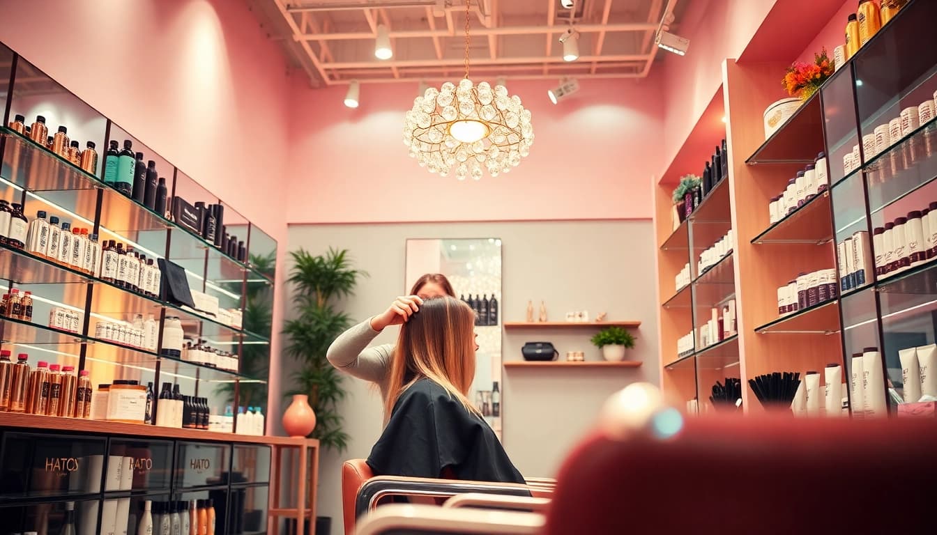 Experience hair salon reviews in a trendy, welcoming salon atmosphere with professional stylists.