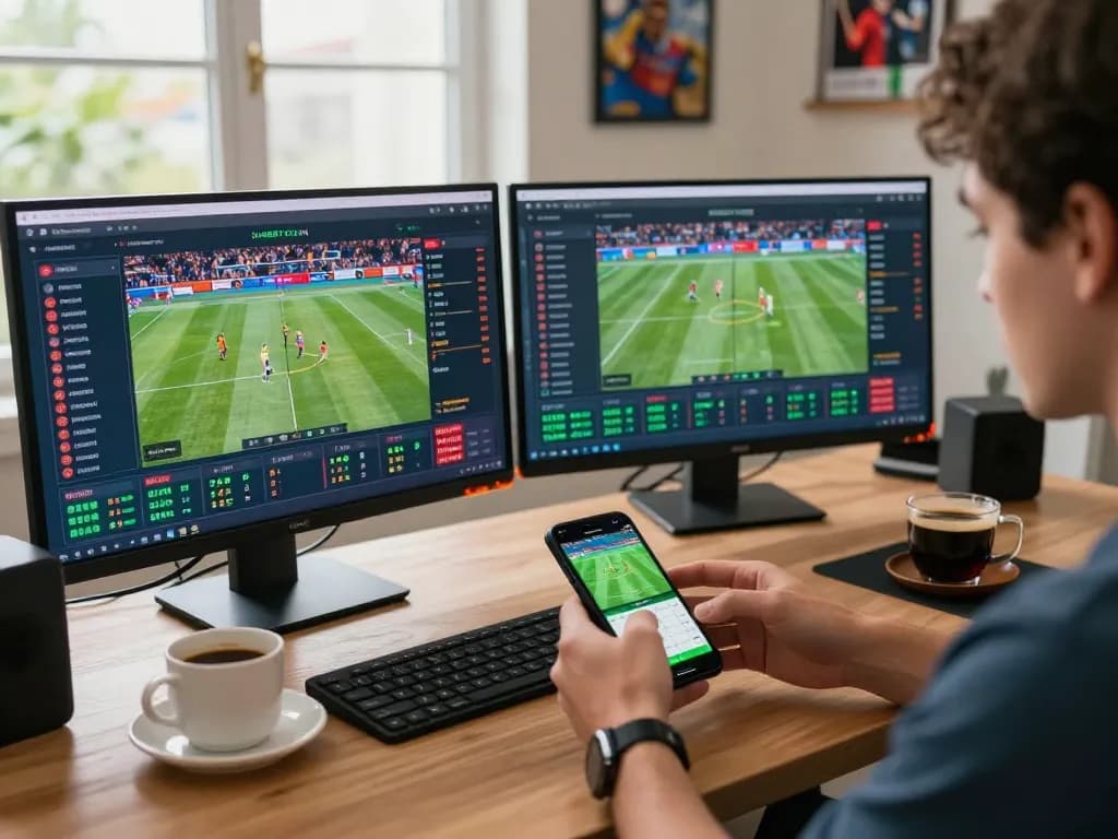 Placing bets through SHBET COM app in a cozy home setting