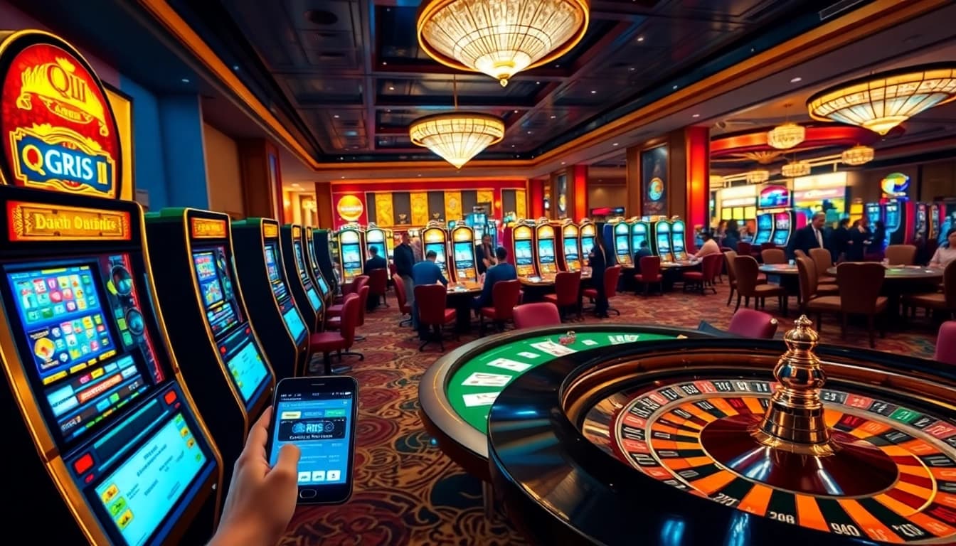 Experience exciting gameplay at slot qris with modern payment options enhanced by vibrant casino visuals.