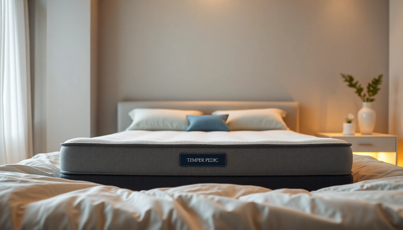 Experience the comfort of a temper pedic mattress in a beautifully styled bedroom.