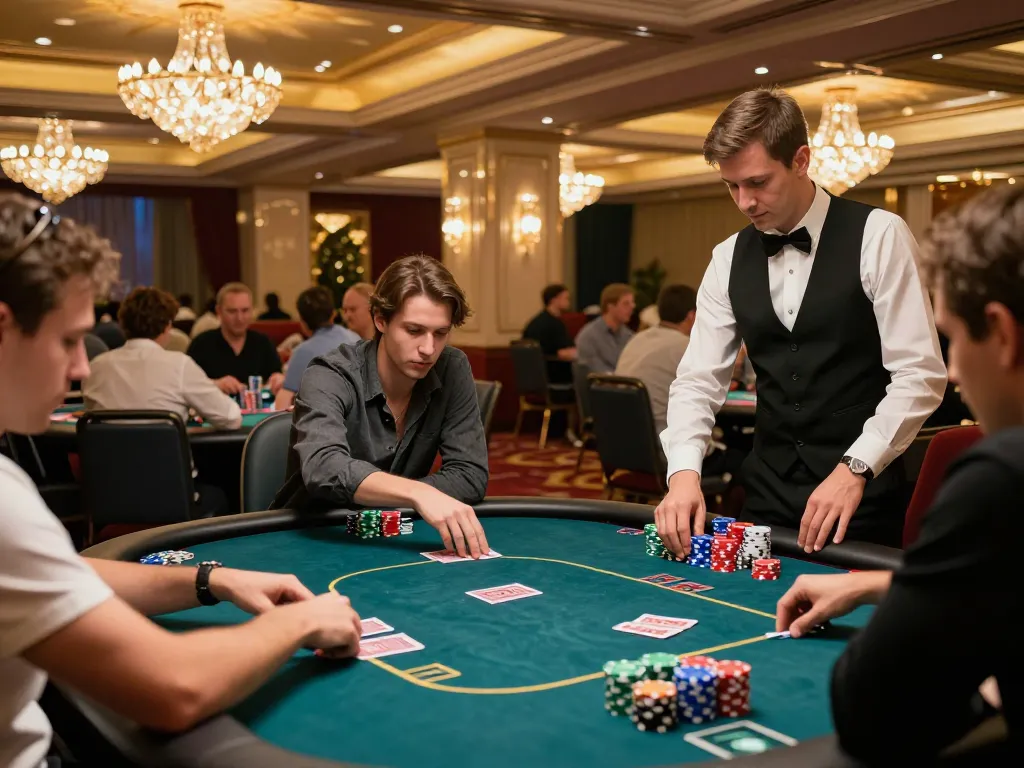 Players engaged in thrilling poker at DH88 casino, showcasing strategic gameplay moments.