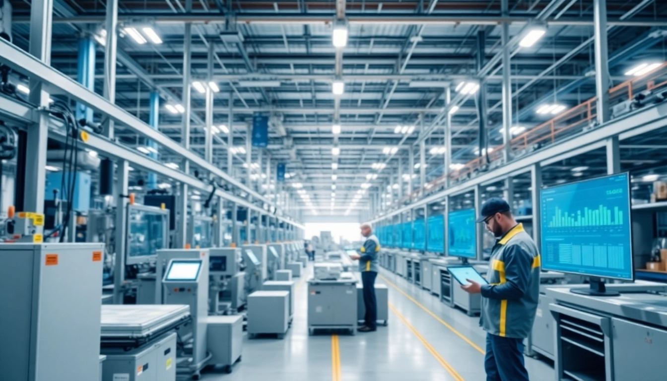 Factory traceability software enhancing operational efficiency and transparency on a modern manufacturing floor.