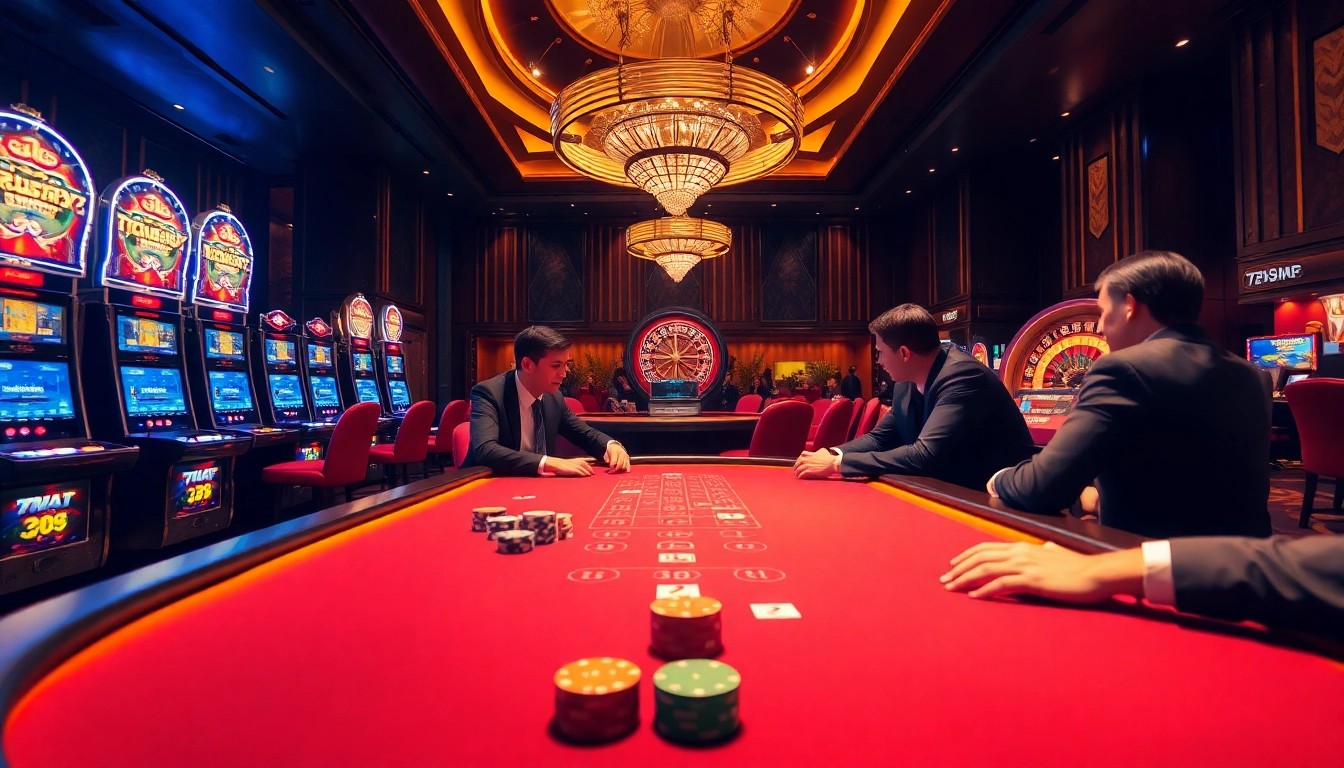 Players enjoying casino games at 789bet, showcasing luxury and excitement in gambling.