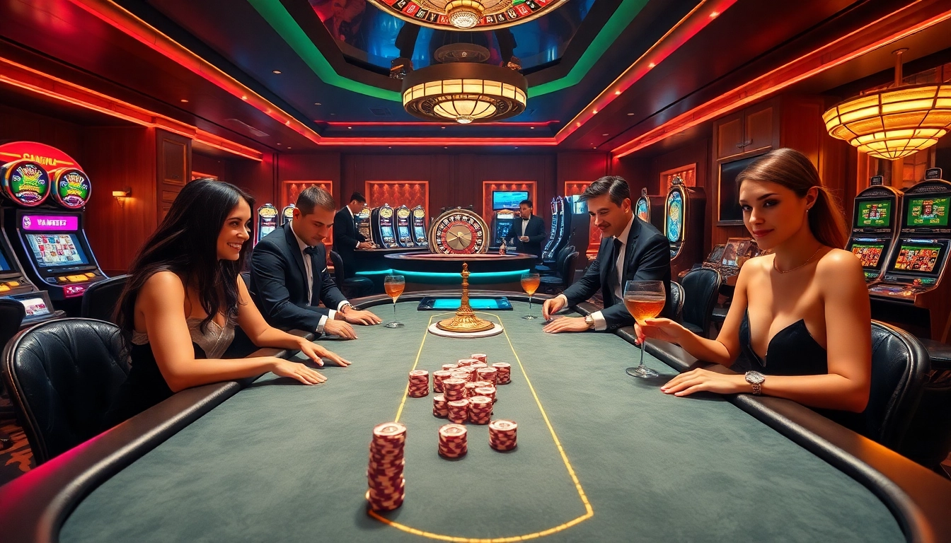 Experience the excitement at dom88.us.com with thrilling poker and roulette games in a luxurious casino setting.