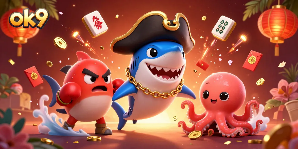 Engage in thrilling gambling action at ok9 with dynamic elements and playful characters.