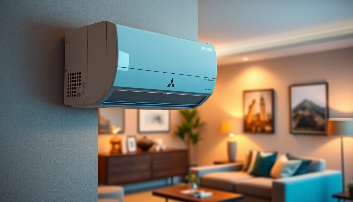 Enhance your space with the Mitsubishi mini split AC for efficient cooling.