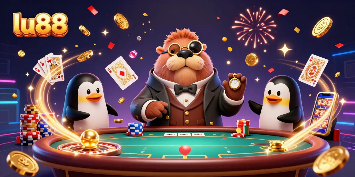 Experience thrilling gameplay at lu88 with dynamic casino adventures featuring a jolly walrus and friends.