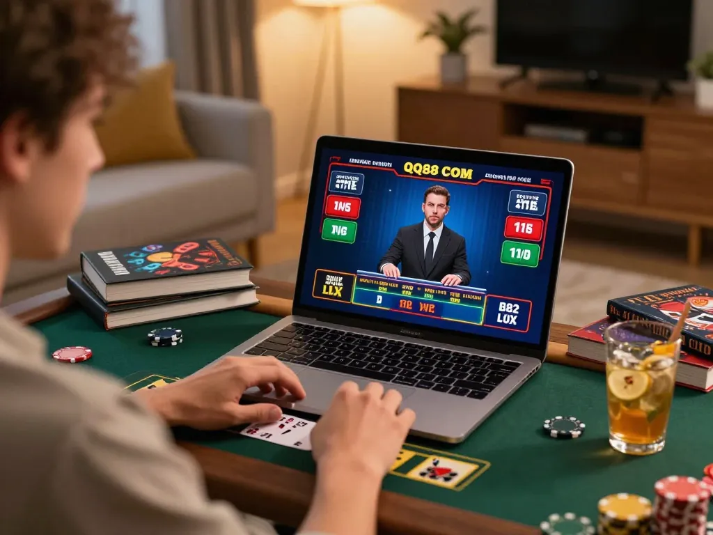 Experience live dealer blackjack action online with QQ88 COM from the comfort of home.
