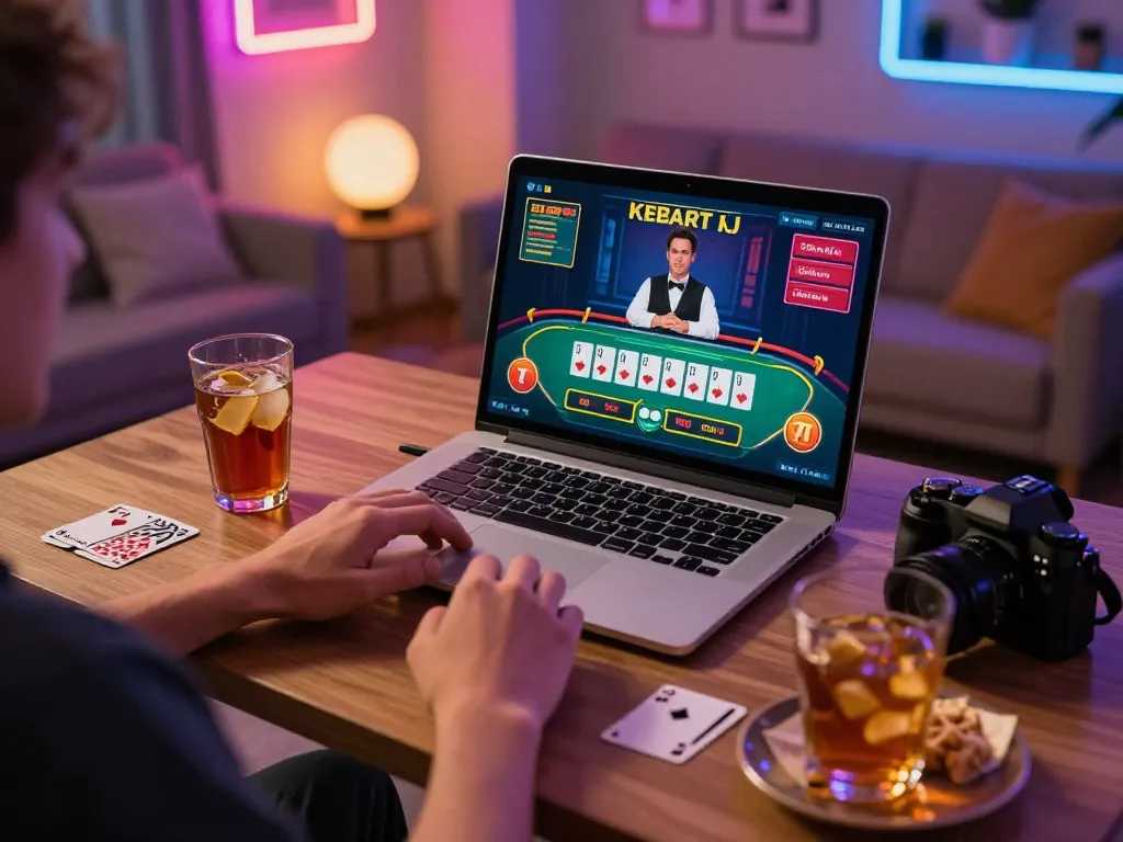 Engaging in live gameplay at 789bet showing interactive blackjack game with vibrant atmosphere.