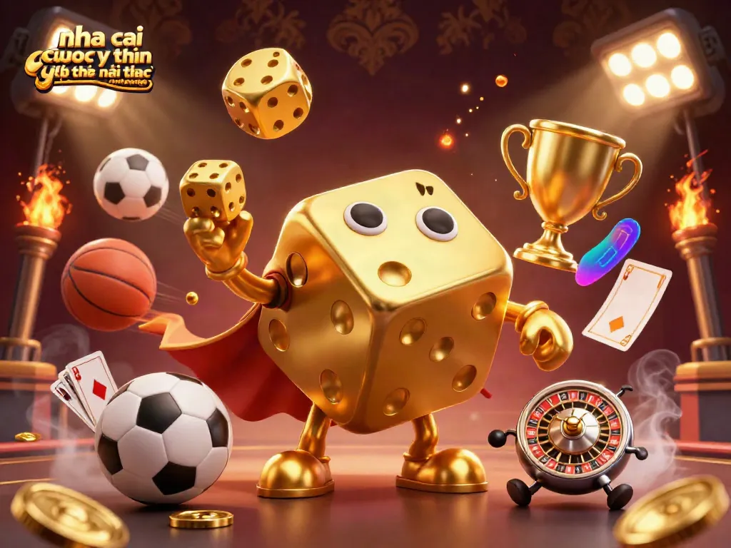 Engaging illustration showcasing the vibrant theme of nha cai ca cuoc uy tin cập nhật mới nhất with animated dice and dynamic sports elements.