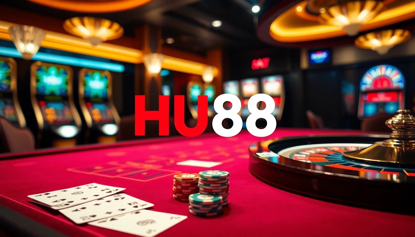 Experience thrilling gameplay at HU88 with vibrant casino tables and exciting betting options.
