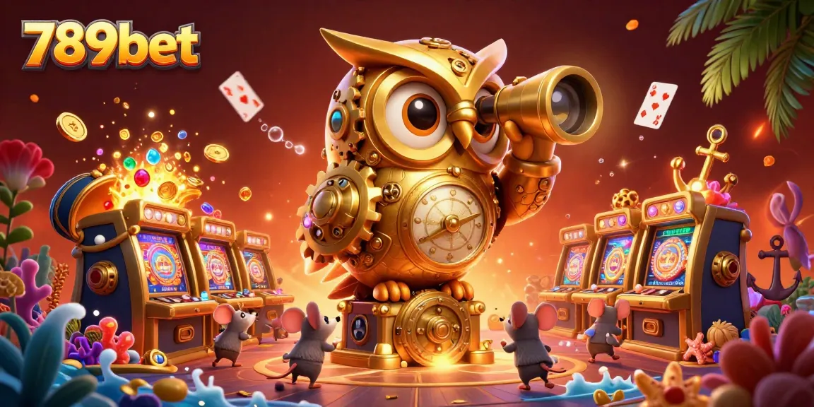 Khám phá thế giới lôi cuốn của 789bet với con cú vàng và các biểu tượng casino đẹp mắt.