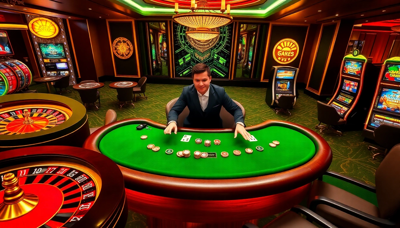 Experience the excitement of nk88 vip gaming at a luxurious casino setting.