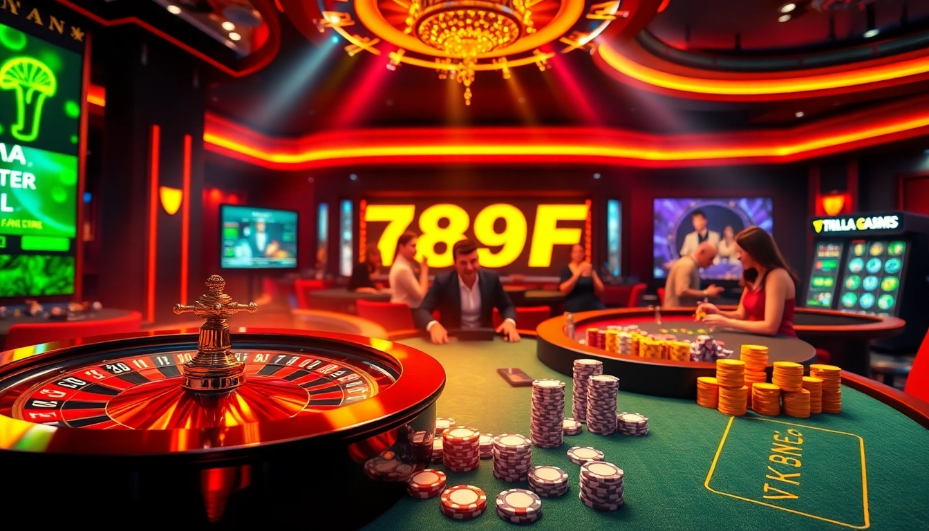 Experience the excitement of online gambling at 789F with vibrant casino visuals.