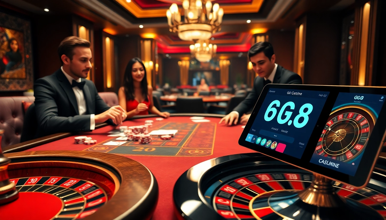 Experience the excitement of GG 88 with an elegant blackjack table in a luxurious casino.