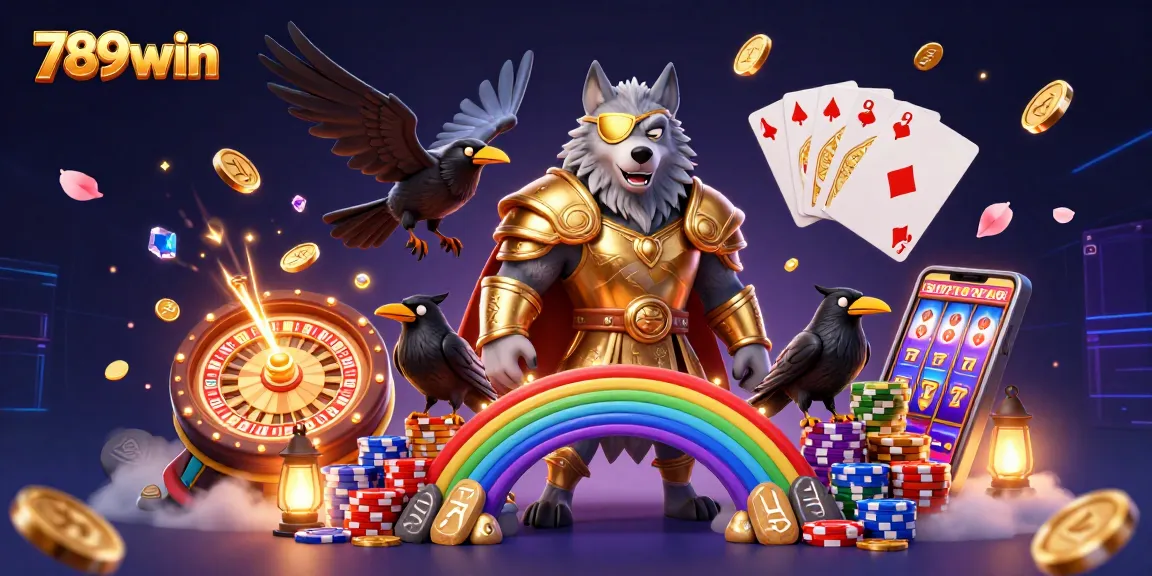 Immerse in the thrilling world of 789win with Odin, cascading golden coins, and a vibrant casino scene.