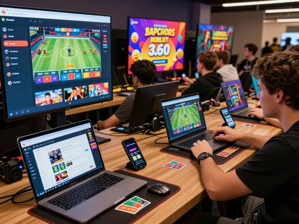 Hit club gaming platform with players engaging in diverse activities, showcasing interactive features and vibrant atmosphere.