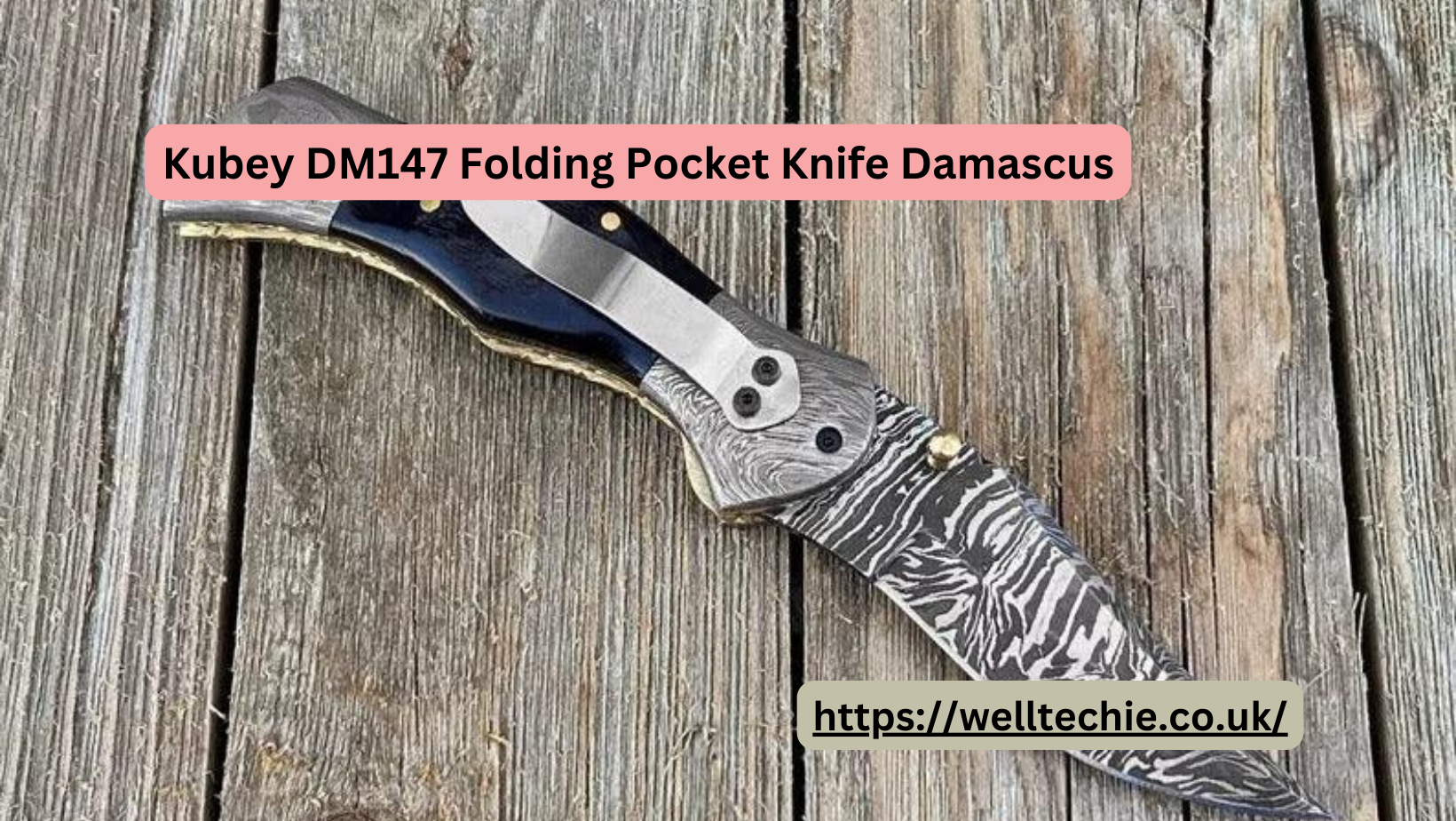 Kubey DM147 Folding Pocket Knife Damascus