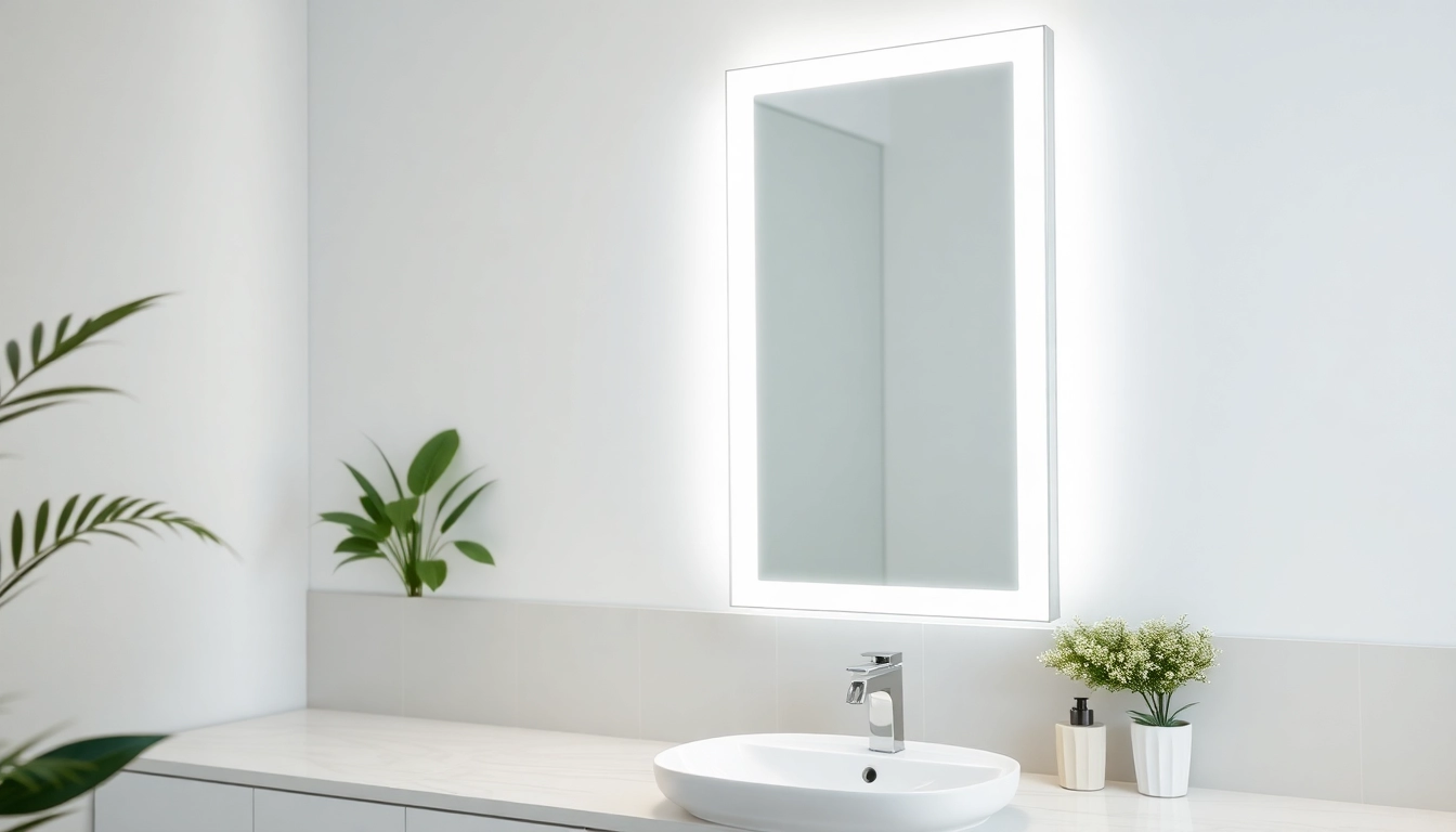 Illuminate your space with a sleek mirror light mirror, showcasing elegant design and stylish features.