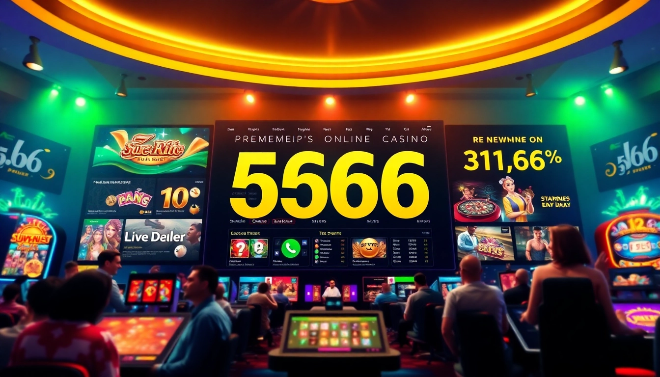 Engaging view of 566's online casino platform showcasing vibrant games and promotions.