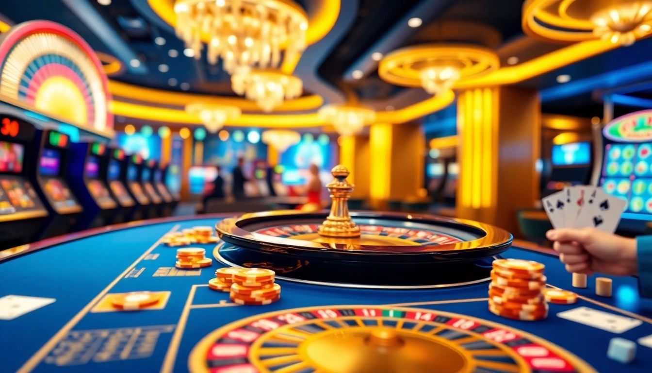 Players engaging with DH88's online gambling interface surrounded by casino elements.