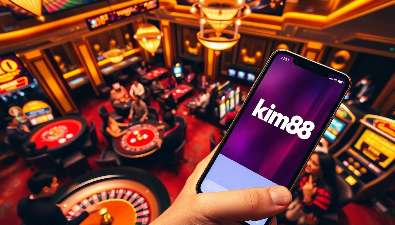 Experience the thrill of kim88 casino gaming with vibrant tables, slots, and online interfaces.