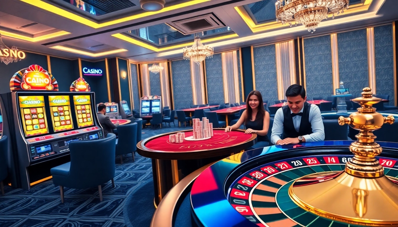 S8 players engaging in high-stakes excitement at vibrant casino tables with chips.